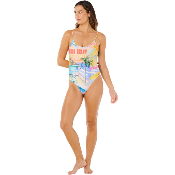 2026 Rip Curl -badedragt Til Kvinder Hotel Malibu Cheeky One Piece Swimsuit 0WHWSW - Multi